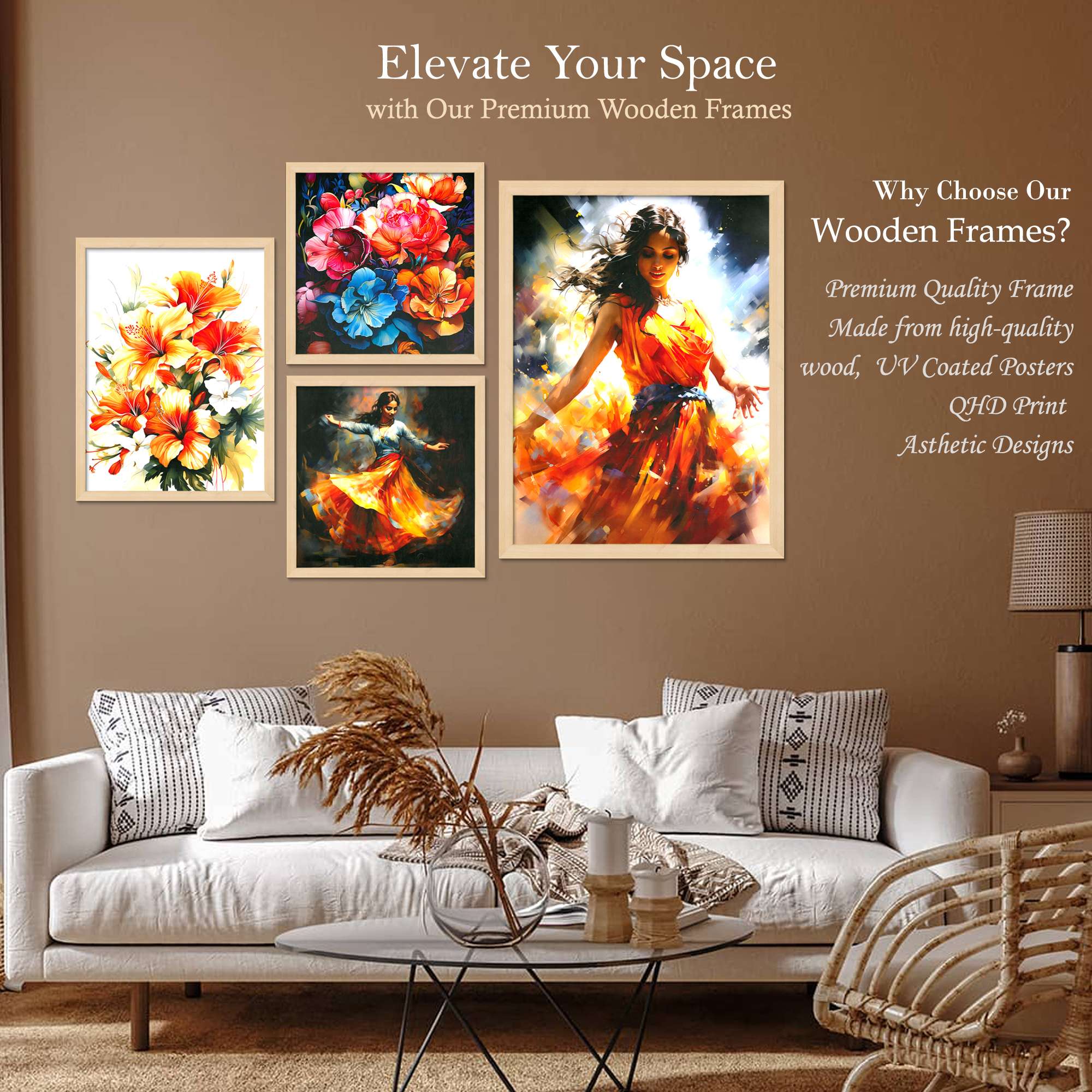 SET OF 4 DIGITAL WALL PAINTING - Image 2