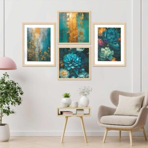 SET OF 4 DIGITAL WALL PAINTING